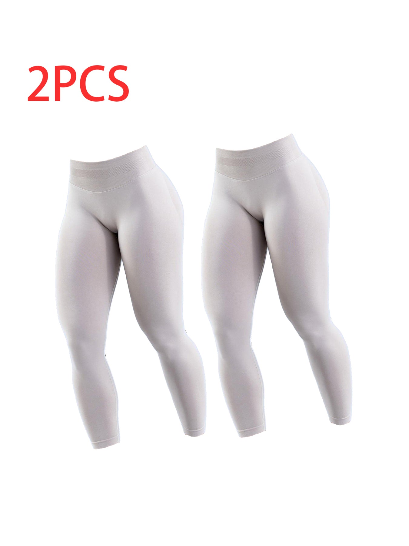 2pack Solid-color Yoga Exercise Leggings